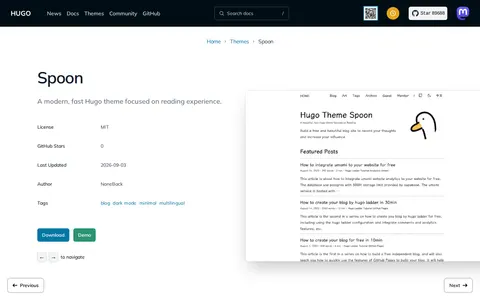 Spoon template preview