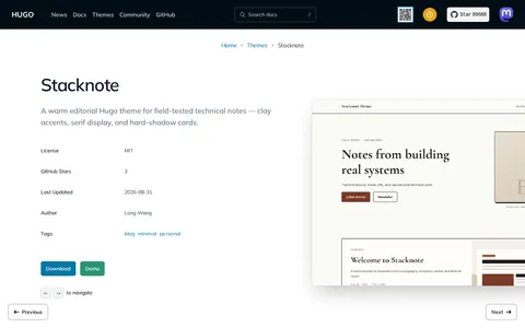 Stacknote template preview