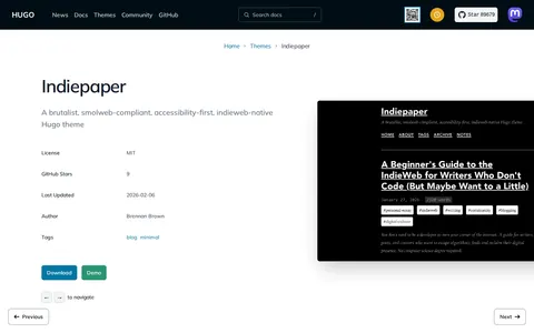 Indiepaper template preview