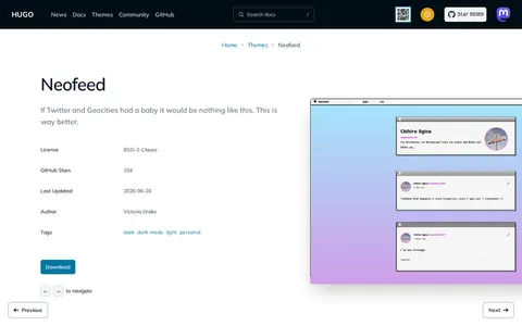 Neofeed template preview