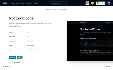 NocturnalZone template preview
