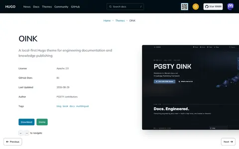 OINK template preview
