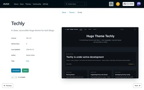 Techly template preview