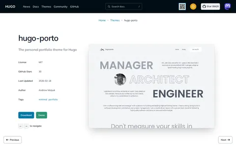 hugo-porto template preview