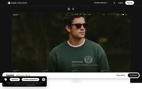 Egoiste template preview