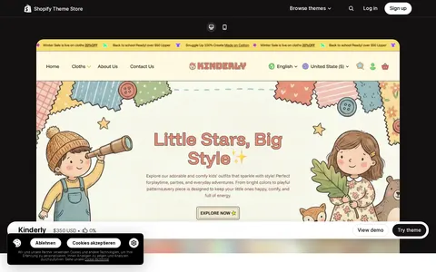 Kinderly template preview