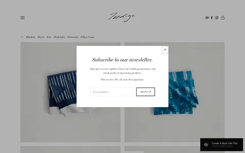 Indigo template preview
