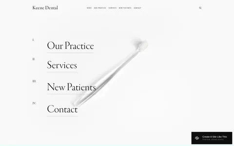 Keene template preview