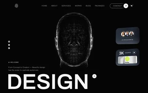 3D Entity - Portfolio & Agency Website Template template preview