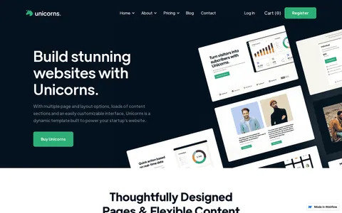 Unicorns Ecommerce - Retail & E-Commerce Website Template template preview