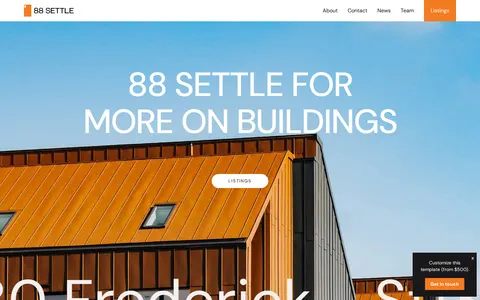 88settle - Real Estate & Property Management Website Template template preview