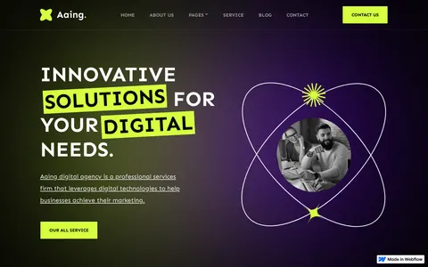 Aaing - Portfolio & Agency Website Template template preview