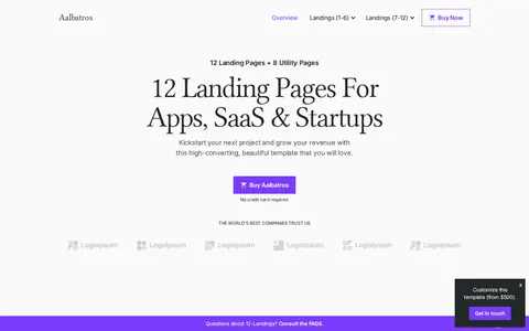 Aalbatros - Technology Website Template template preview