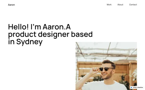Aaron - Portfolio & Agency Website Template template preview
