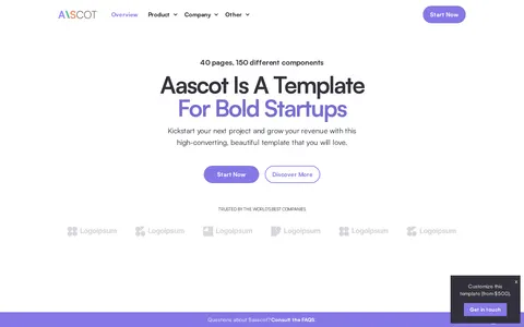 Aascot - Technology Website Template template preview