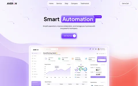 Aaveron - Technology Website Template template preview