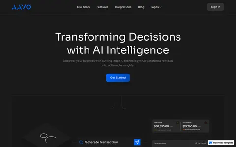 Aavo - Technology Website Template template preview