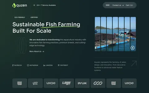 Aquzen - Environment Website Template template preview