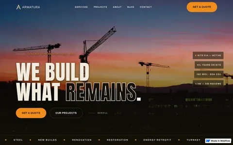 Armatura - Home Services Website Template template preview