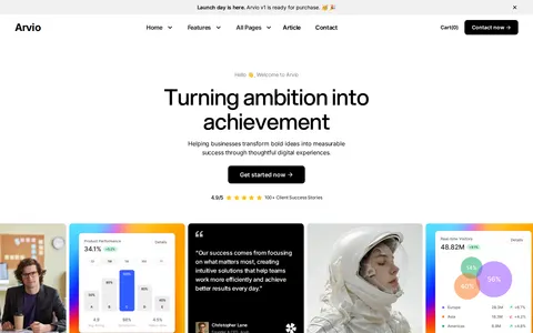 Arvio - Professional Services Website Template template preview