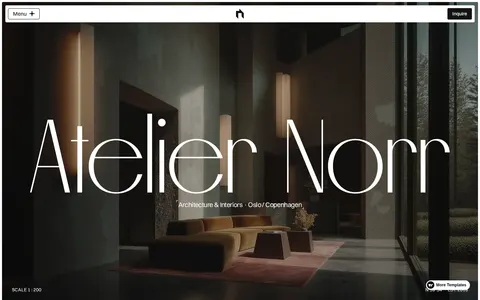 Atelier Norr - Architecture & Design Website Template template preview