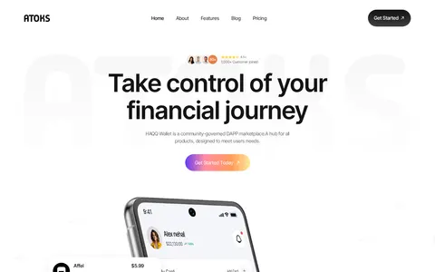 Atoks - Website Template template preview