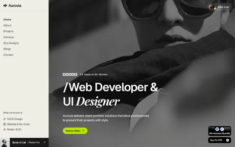 Aurovia - Portfolio & Agency Website Template template preview
