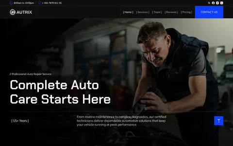 Autrix - Transportation & Automotive Website Template template preview
