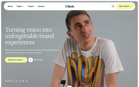 Beclix - Portfolio & Agency Website Template template preview