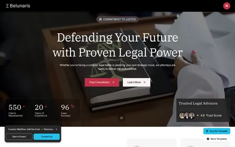 Belunaris - Website Template template preview