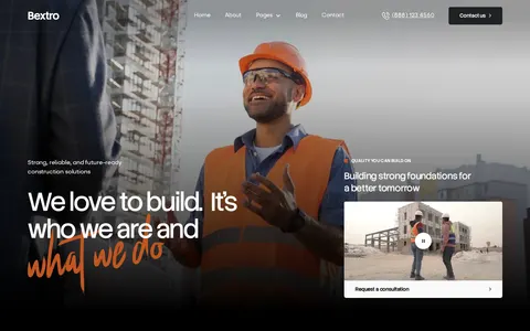 Bextro - Architecture & Design Website Template template preview