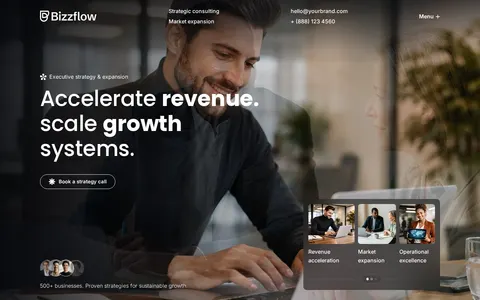 Bizzflow - Website Template template preview