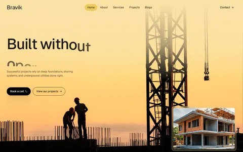 Bravik - Website Template template preview