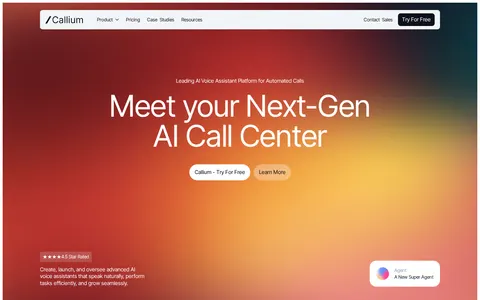 Callium - Website Template template preview