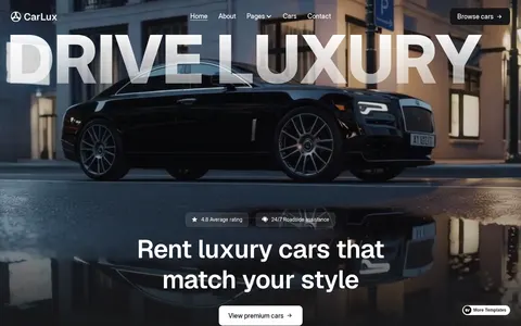 Carlux - Transportation Website Template template preview