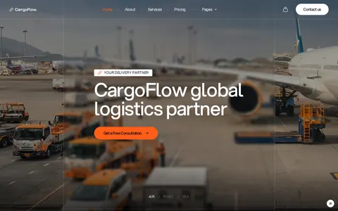Carrgoflow - Website Template template preview