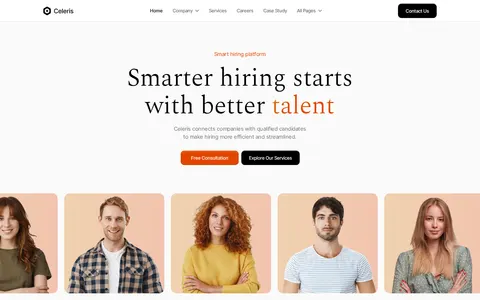 Celeris - HR & Hiring Website Template template preview