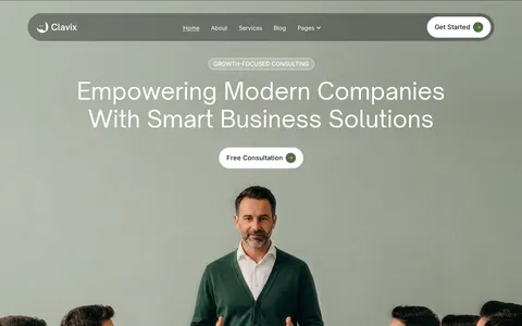 Clavix - Portfolio & Agency Website Template template preview