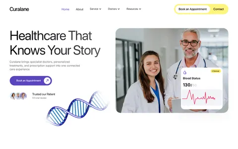 curalane - Medical Website Template template preview