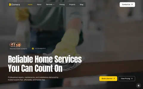 Domera - Home Services Website Template template preview