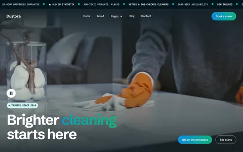 Dustora - Construction & Home Services Website Template template preview