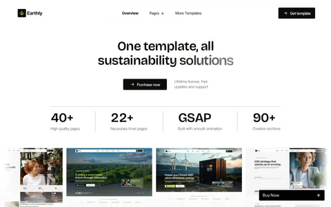Earthly - Website Template template preview