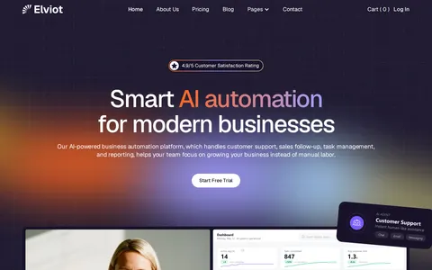 Elviot - Technology Website Template template preview