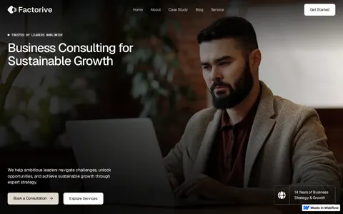 Factorive - Portfolio & Agency Website Template template preview