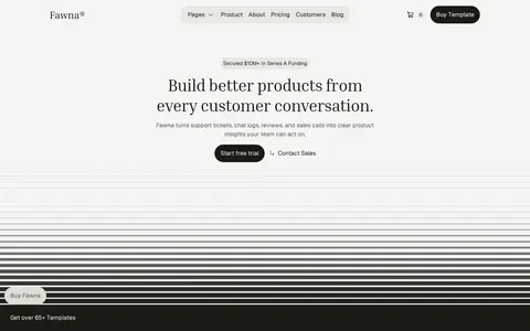 Fawna - Technology Website Template template preview