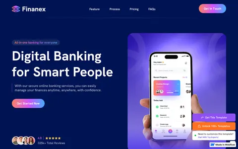 Finanex - Technology Website Template template preview