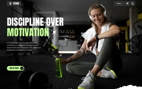 Fitova - Health & Wellness Website Template template preview