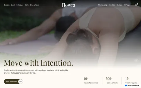 Flowra - Health & Wellness Website Template template preview