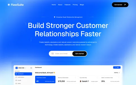 Flowsuite - Technology Website Template template preview