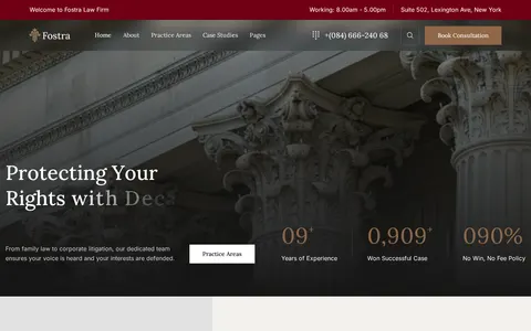 Fostra - Professional Services Website Template template preview